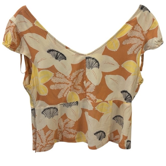 Free People Into The Groove Floral Crop Top Woman’s Size 10 - Picture 4 of 10